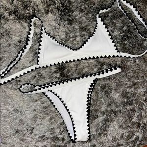 Black and white bikini